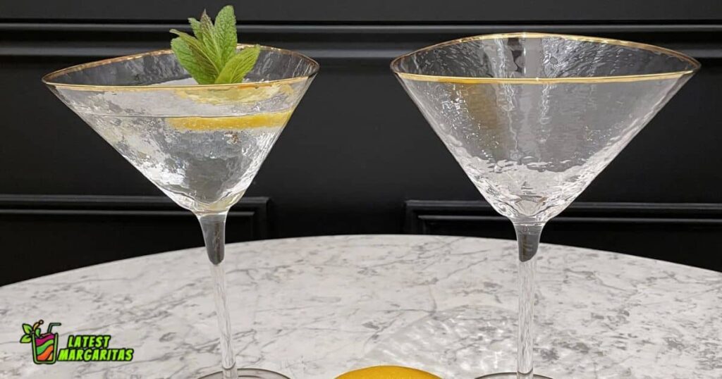 Luxury martini and margarita glasses
