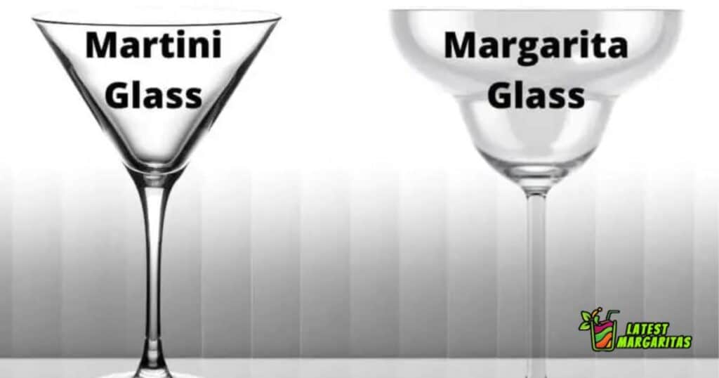 What’s the difference between a martini glass and a margarita glass?